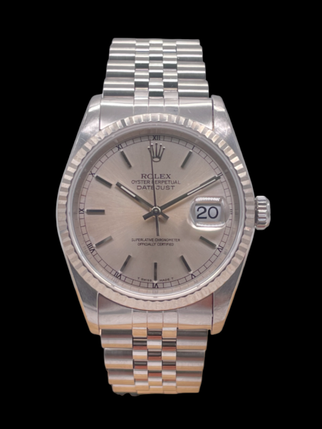 Rolex Datejust 16234 Silver Like New With Paper From 1996